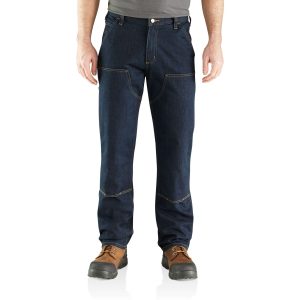 Relaxed Straight Rugged Flex&trade; Double-Front Denim Dungaree