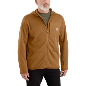 Carhartt Force&reg; Relaxed Fit Full-Zip Long-Sleeve Hooded Fleece-Lined Shirt