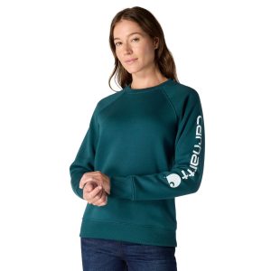 Women's Relaxed Fit Midweight Graphic Crewneck Sweatshirt