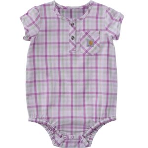 Girls' Short Sleeve Plaid Bodysuit (Baby)