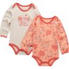 Girls' 2-Piece Long Sleeve Farm Print Bodysuit Set (Baby)