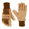 Women's Synthetic Suede Knit Cuff Glove