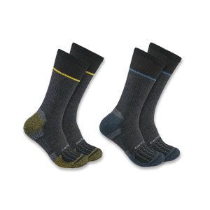 Carhartt Force&reg; Midweight Steel Toe Crew Sock 2-Pack