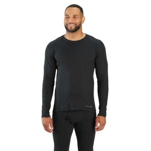 Midweight Stretch Cotton Rib Base Layer Crewneck